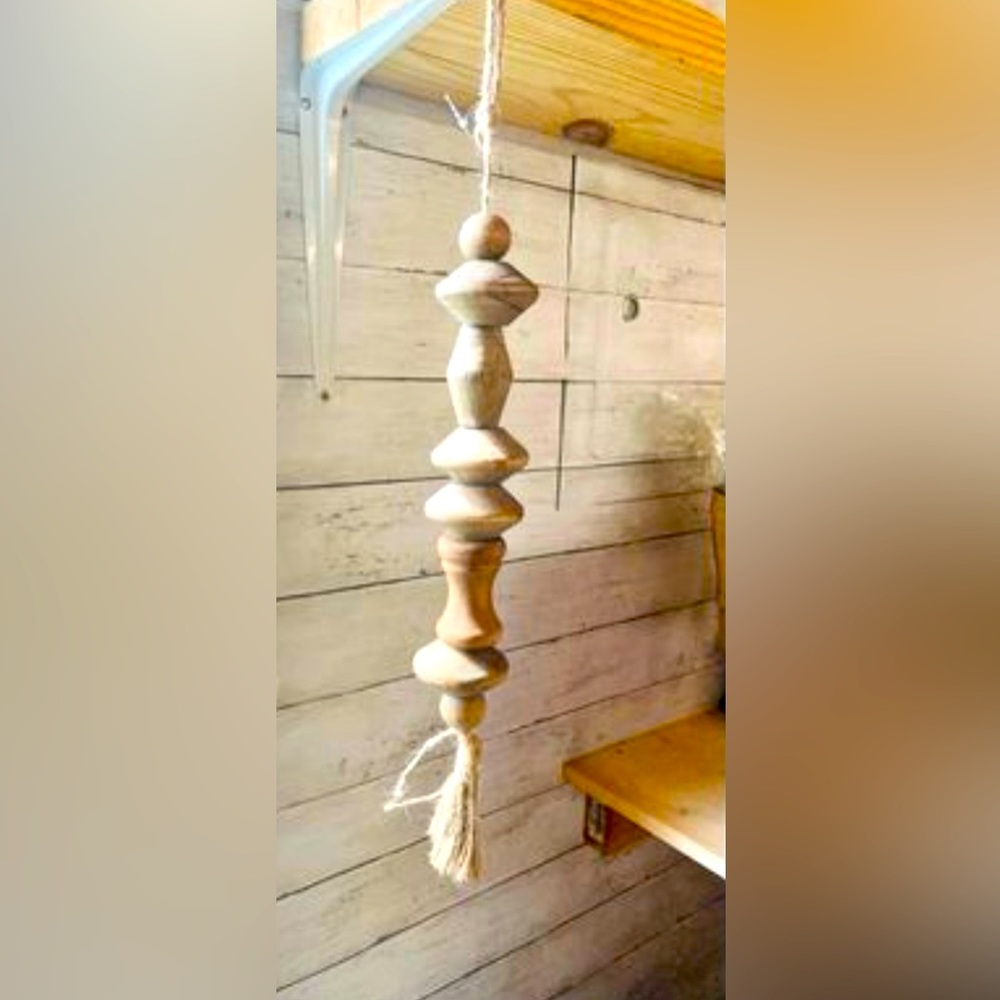 *Large Beaded Wood Tassel